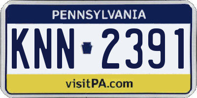 PA license plate KNN2391