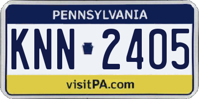 PA license plate KNN2405