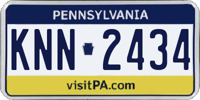 PA license plate KNN2434