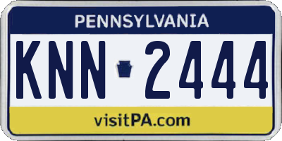 PA license plate KNN2444