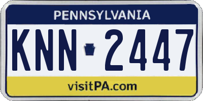 PA license plate KNN2447