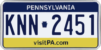 PA license plate KNN2451