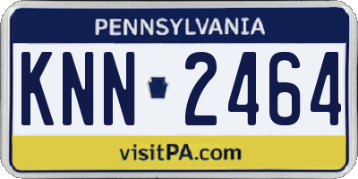 PA license plate KNN2464