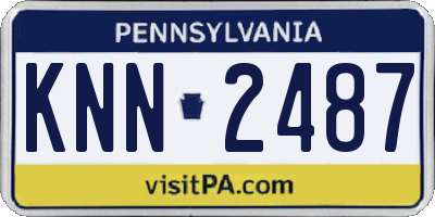 PA license plate KNN2487