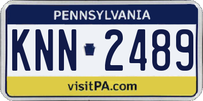 PA license plate KNN2489