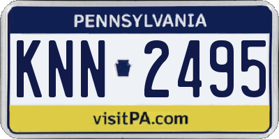 PA license plate KNN2495