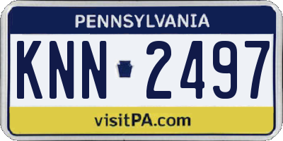PA license plate KNN2497