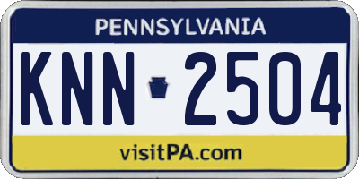PA license plate KNN2504