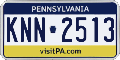 PA license plate KNN2513