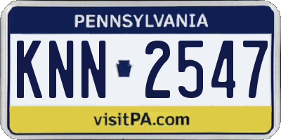 PA license plate KNN2547
