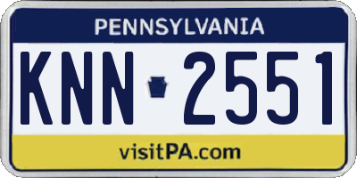 PA license plate KNN2551
