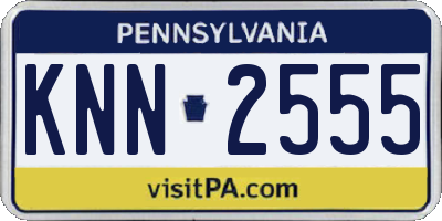 PA license plate KNN2555
