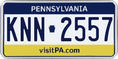 PA license plate KNN2557