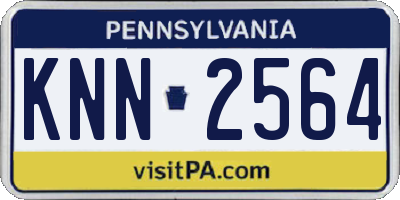 PA license plate KNN2564