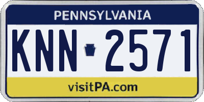 PA license plate KNN2571