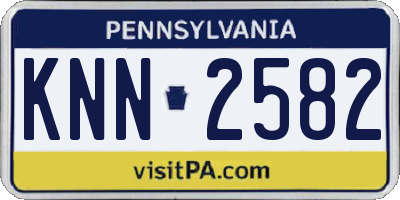 PA license plate KNN2582