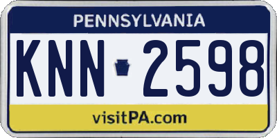 PA license plate KNN2598