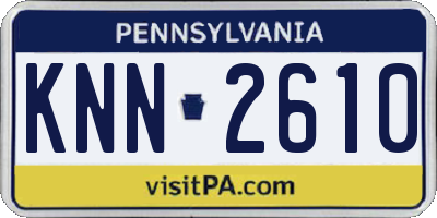 PA license plate KNN2610