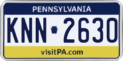 PA license plate KNN2630
