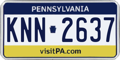PA license plate KNN2637