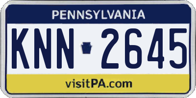 PA license plate KNN2645