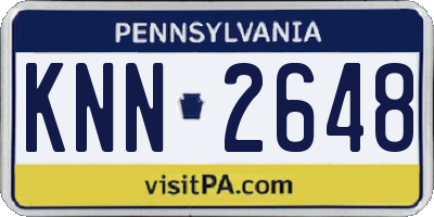 PA license plate KNN2648