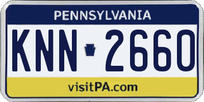 PA license plate KNN2660