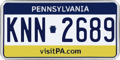 PA license plate KNN2689