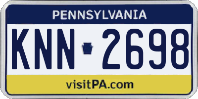 PA license plate KNN2698