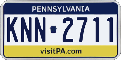 PA license plate KNN2711