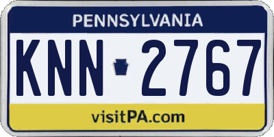 PA license plate KNN2767