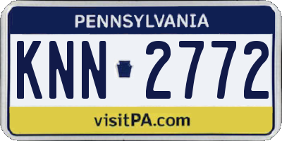 PA license plate KNN2772