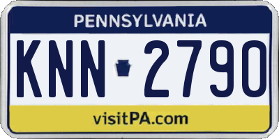 PA license plate KNN2790