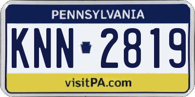 PA license plate KNN2819