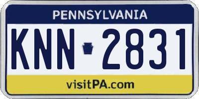 PA license plate KNN2831