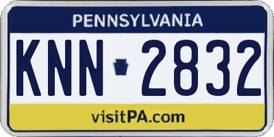 PA license plate KNN2832