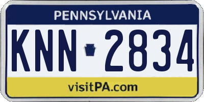 PA license plate KNN2834