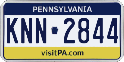 PA license plate KNN2844