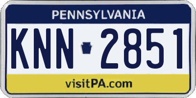 PA license plate KNN2851