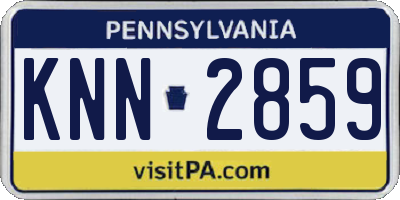 PA license plate KNN2859