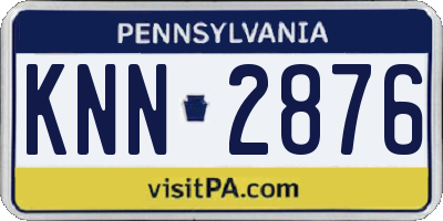 PA license plate KNN2876
