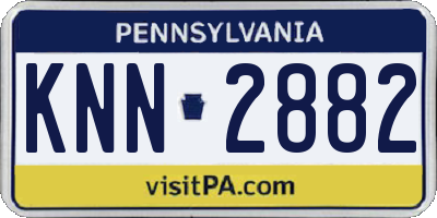 PA license plate KNN2882