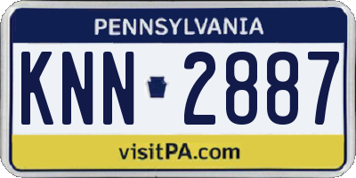 PA license plate KNN2887