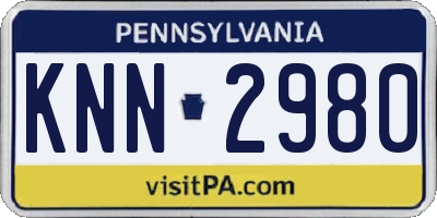 PA license plate KNN2980