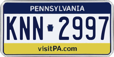 PA license plate KNN2997
