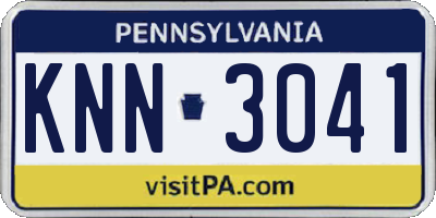 PA license plate KNN3041