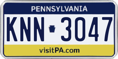 PA license plate KNN3047