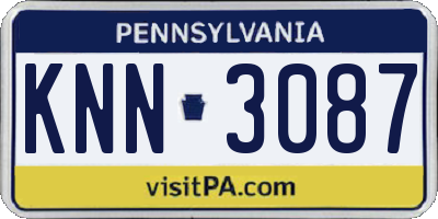 PA license plate KNN3087