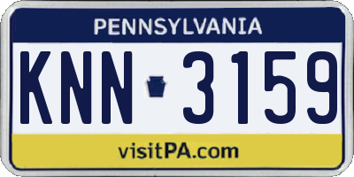 PA license plate KNN3159