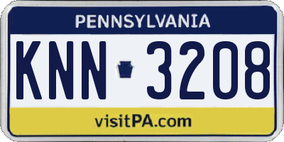 PA license plate KNN3208